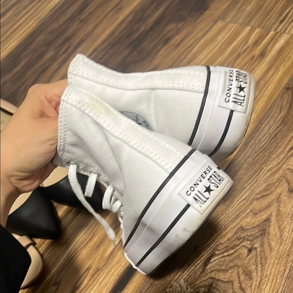 White Converse Chuck Taylor High-Top Sneakers - Picture 2 of 6